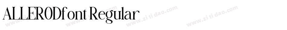 ALLERODfont Regular字体转换